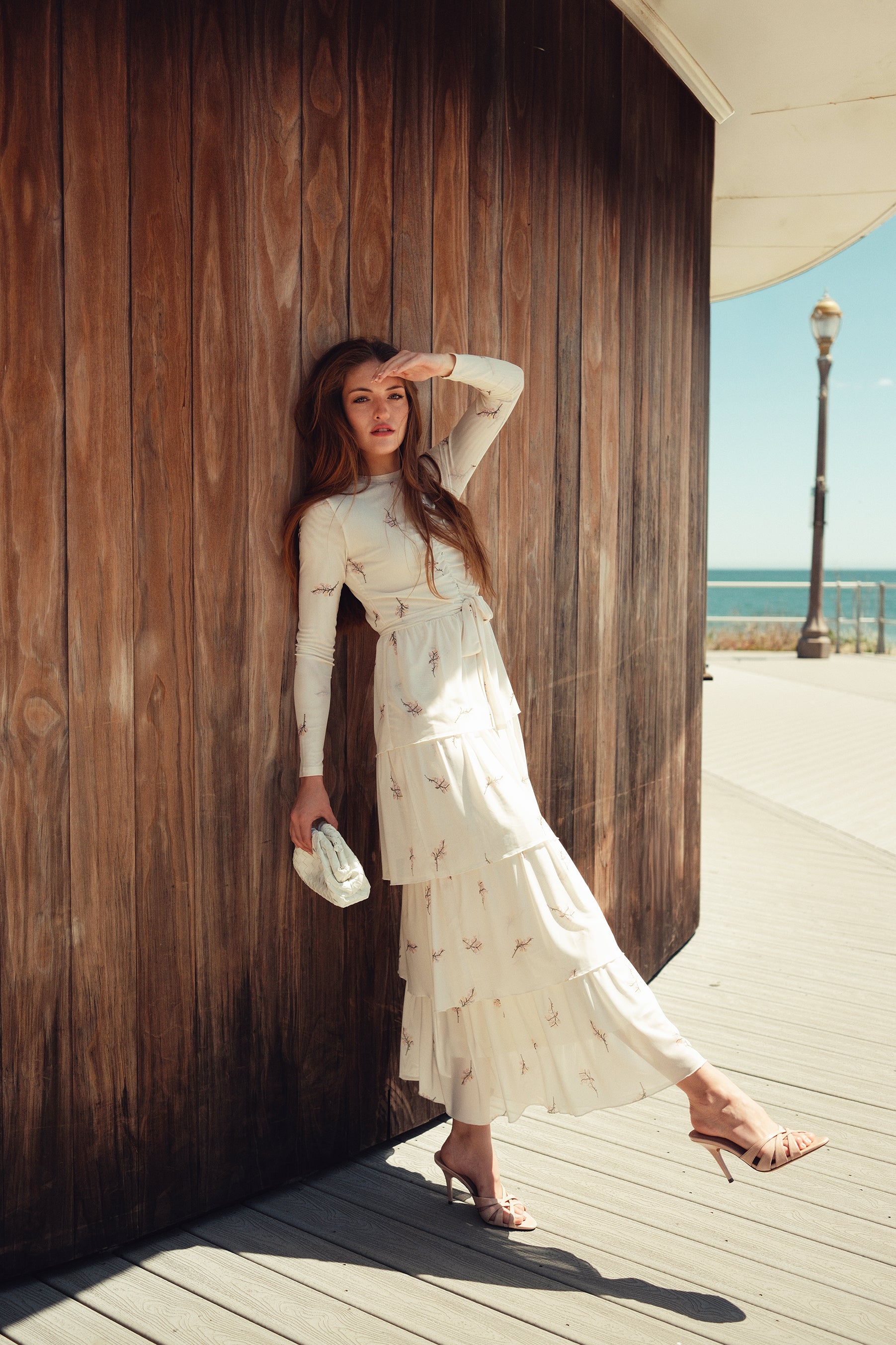 Mesh Layered Maxi Dress –