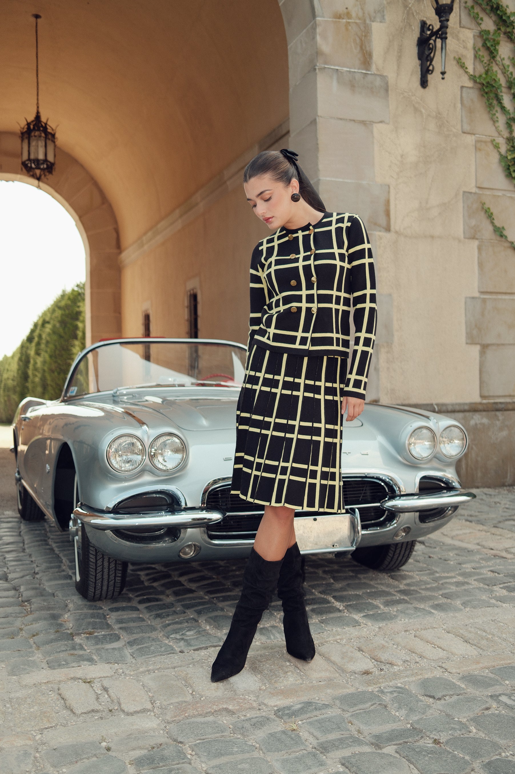 acka jacquard knit skirt（ivory） Stripe Knit Skirt – 3.1 Phillip Lim