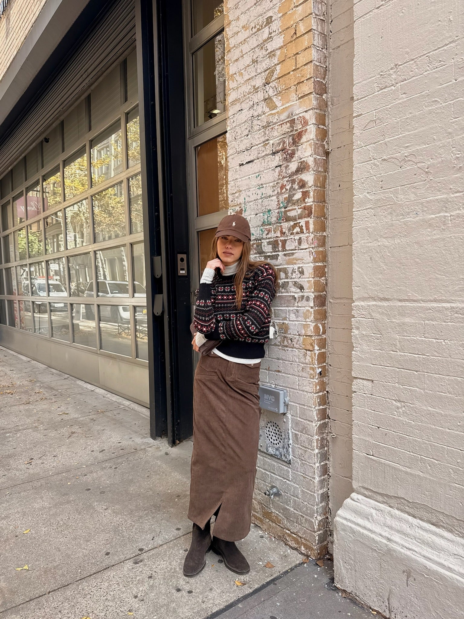 Corduroy Straight Skirt