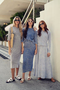 Wash Maxi Panel Skirt