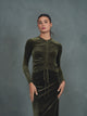 Velour Ruching Top