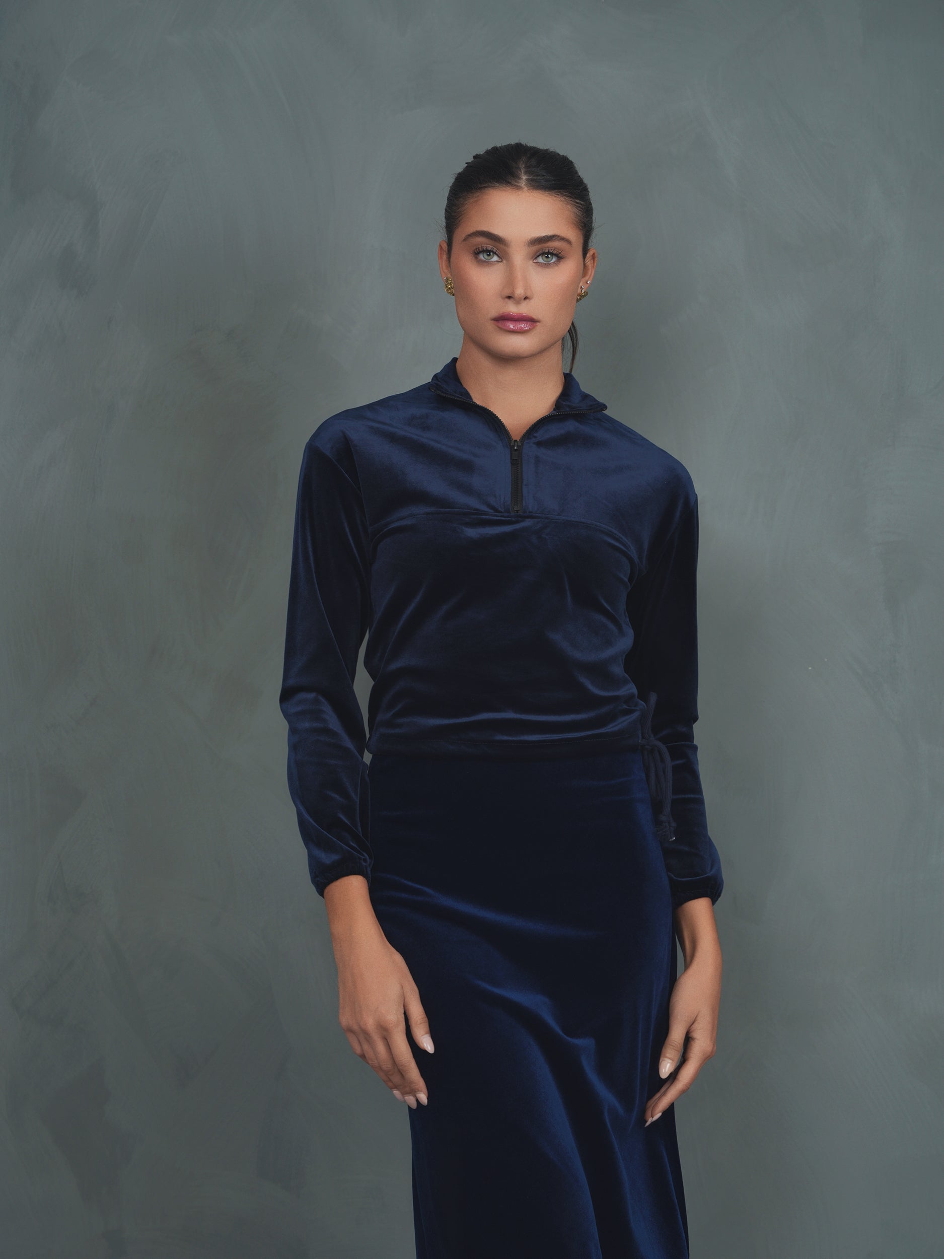 SLY PIPING VELOUR HALF ZIP スウェット SLY PIPING VELOUR HALF ZIP スウェット SLY PIPING VELOUR HALF