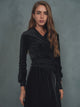 Velour Wrap Top