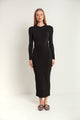 Soft Rib Straight Midi Skirt