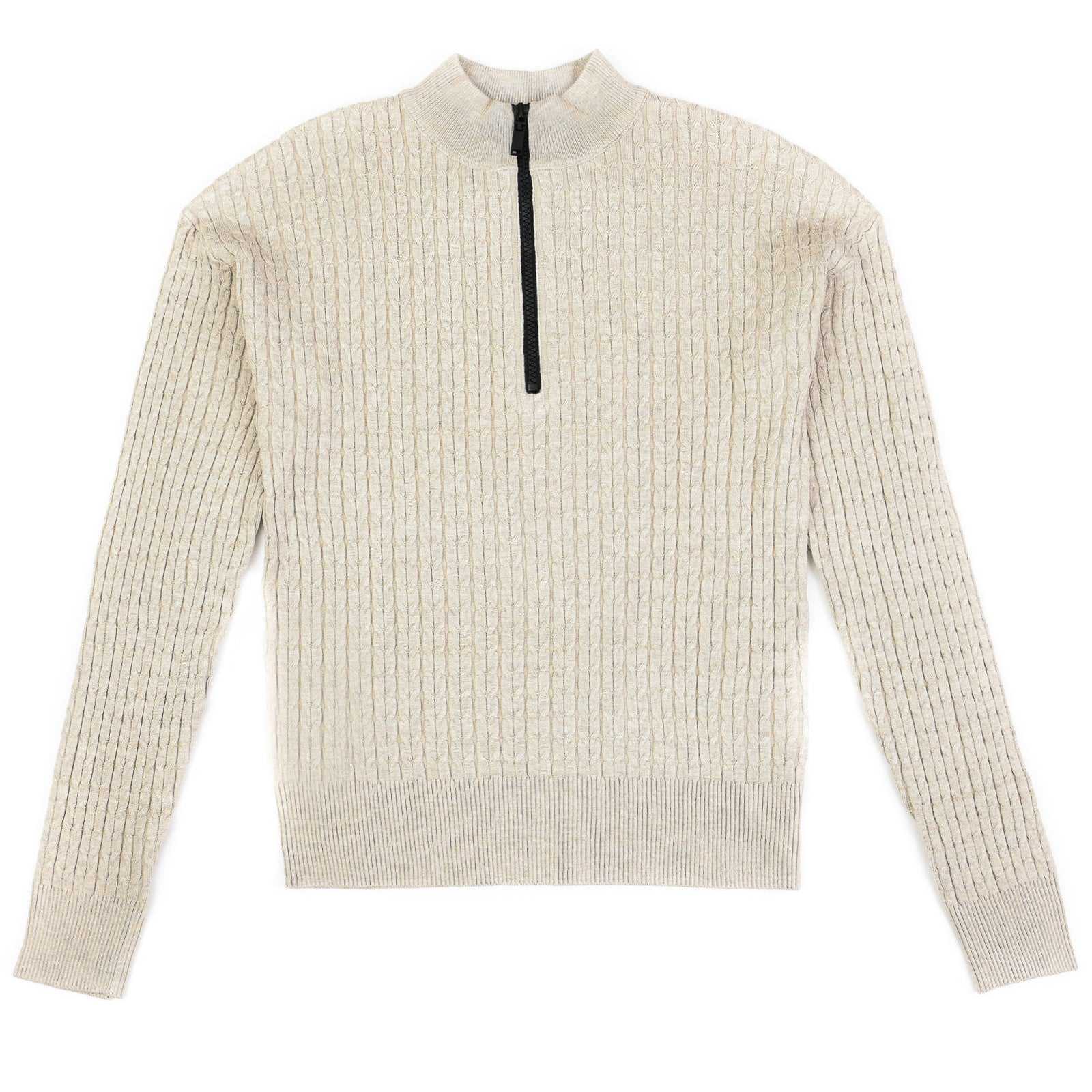 Cable Knit Half Zip Sweater – udelny.com