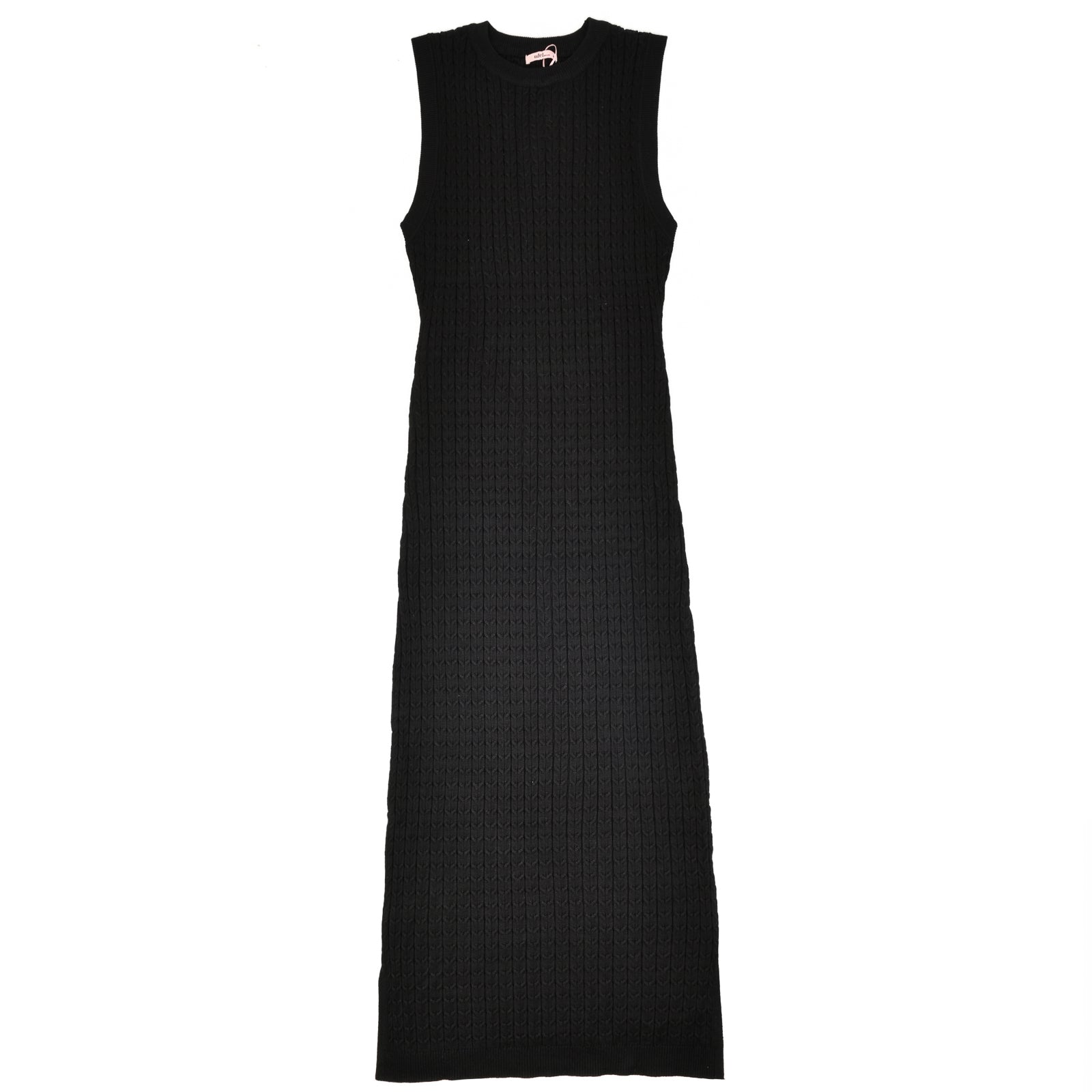 ● EMIS ● SLEEVELESS KNIT DRESS-BLACK SLEEVELESS KNITTED MIDI DRESS - BLACK | COS