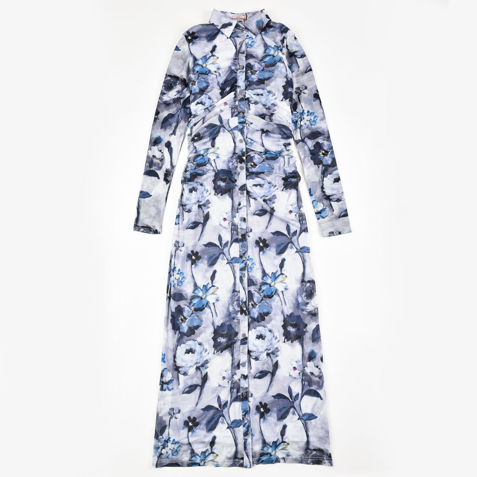 banana republic printed mesh maxi dress Mesh Ruched Dress – udelny.com