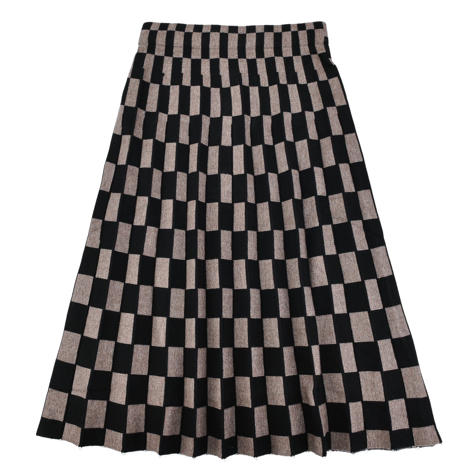 Print Knit Pleated Skirt – udelny.com