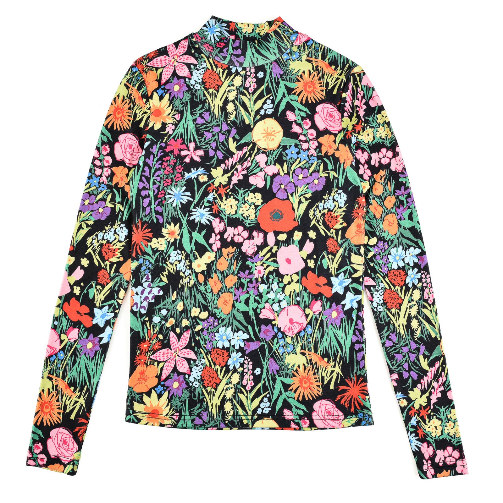 Mock Neck Print Top – udelny.com