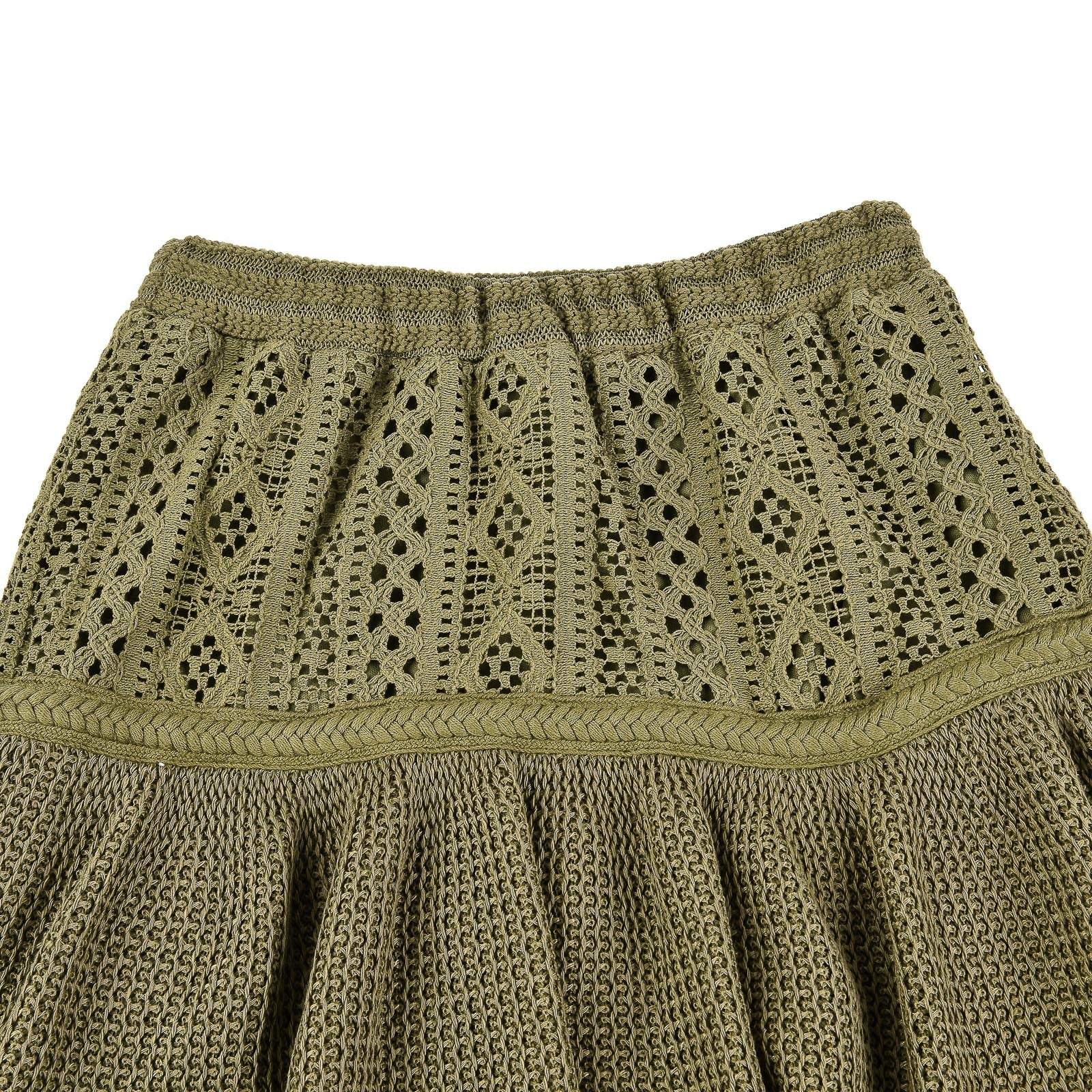 MEDI SHELL MOTIF CROCHET KNIT SKIRT
