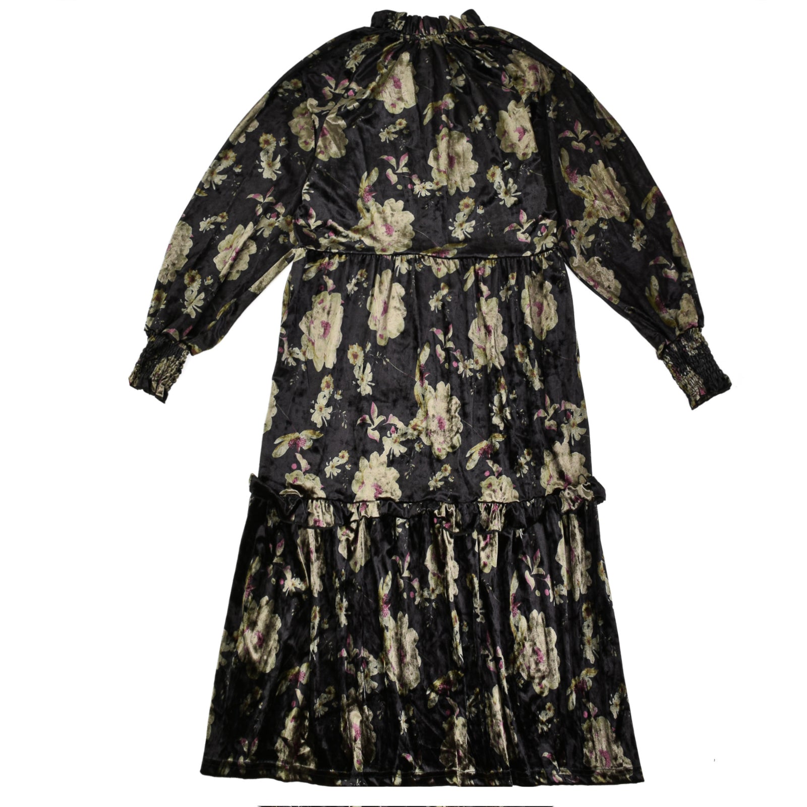 ワンピース FLOWER PRINT VELOUR DRESS Velour dress – udelny.com