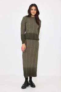 Mila Dip Dye Knit Skirt