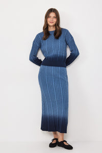 Mila Dip Dye Knit Skirt