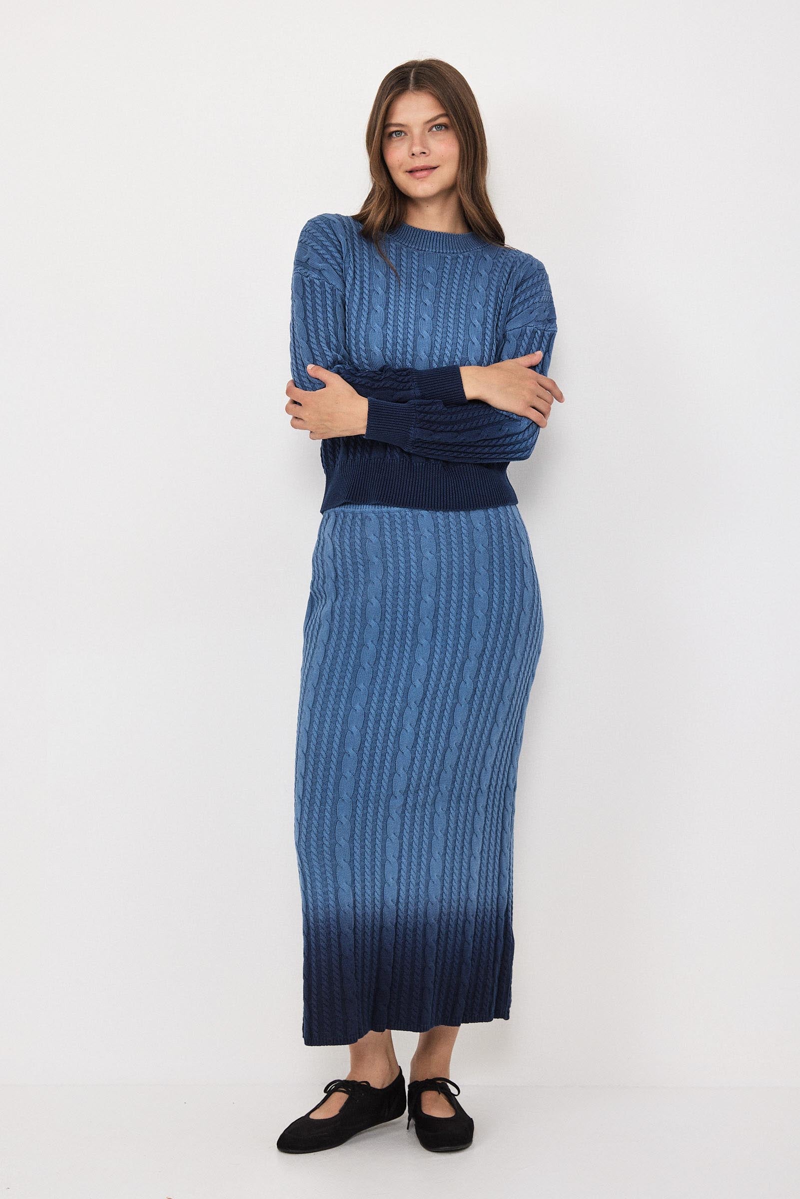 Mila Dip Dye Knit Skirt