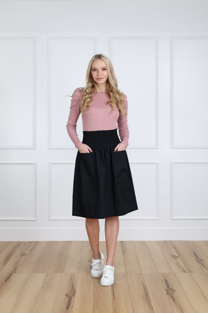 Smocked pocket skirt – udelny.com