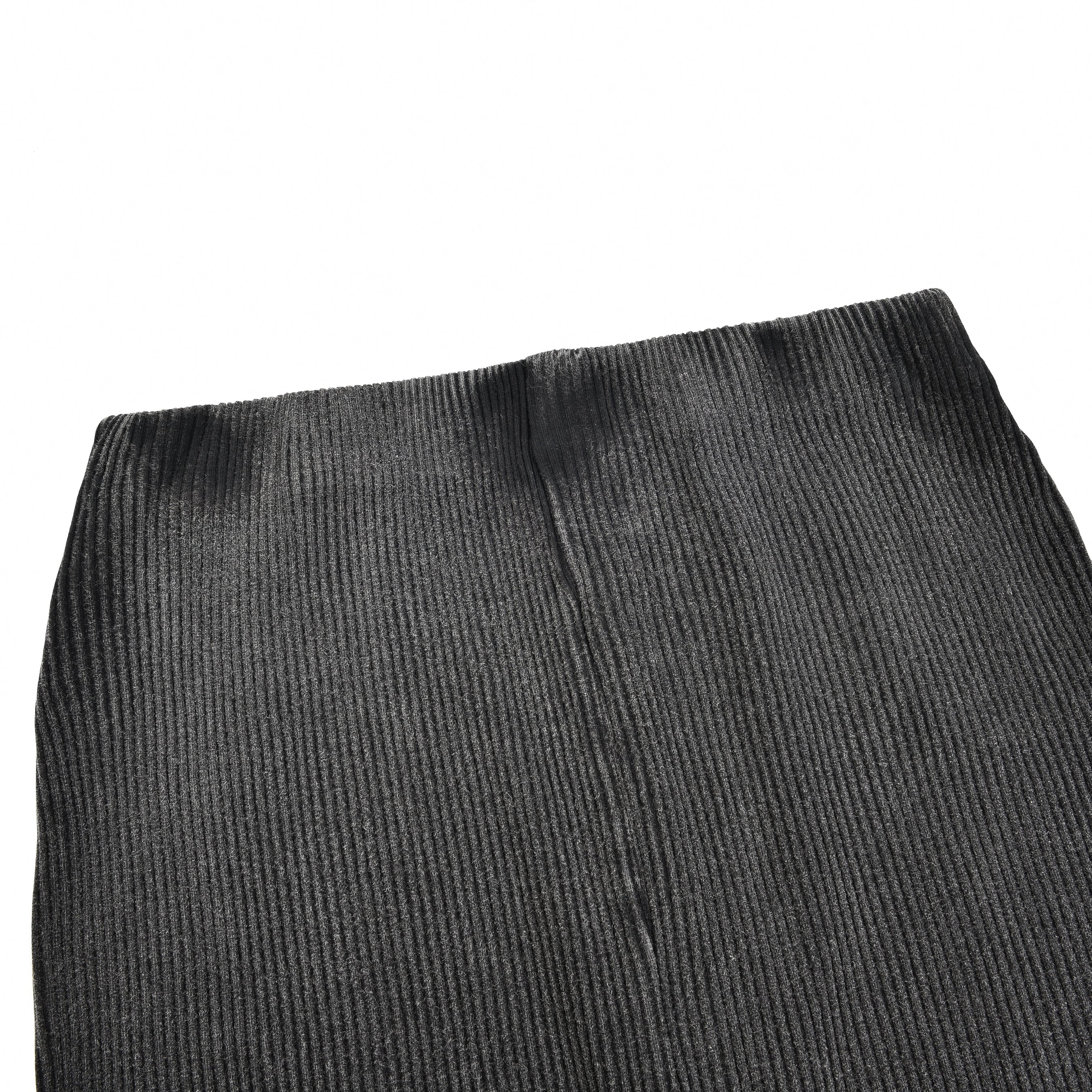 Rib Wash Pencil Skirt – udelny.com