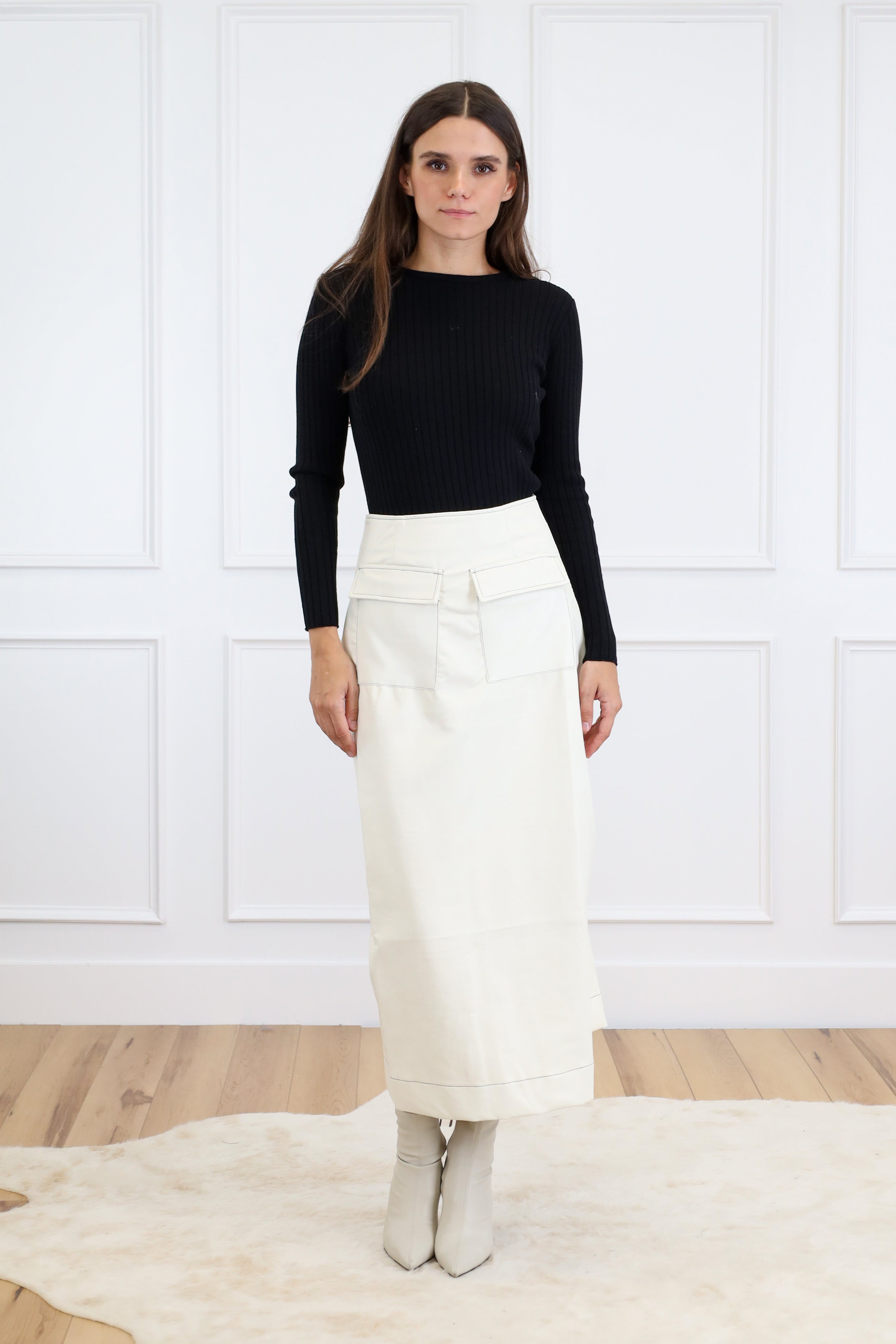 Leather Pocket Skirt