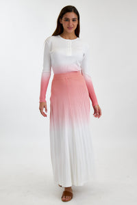 Dip Dye Rib Maxi Skirt