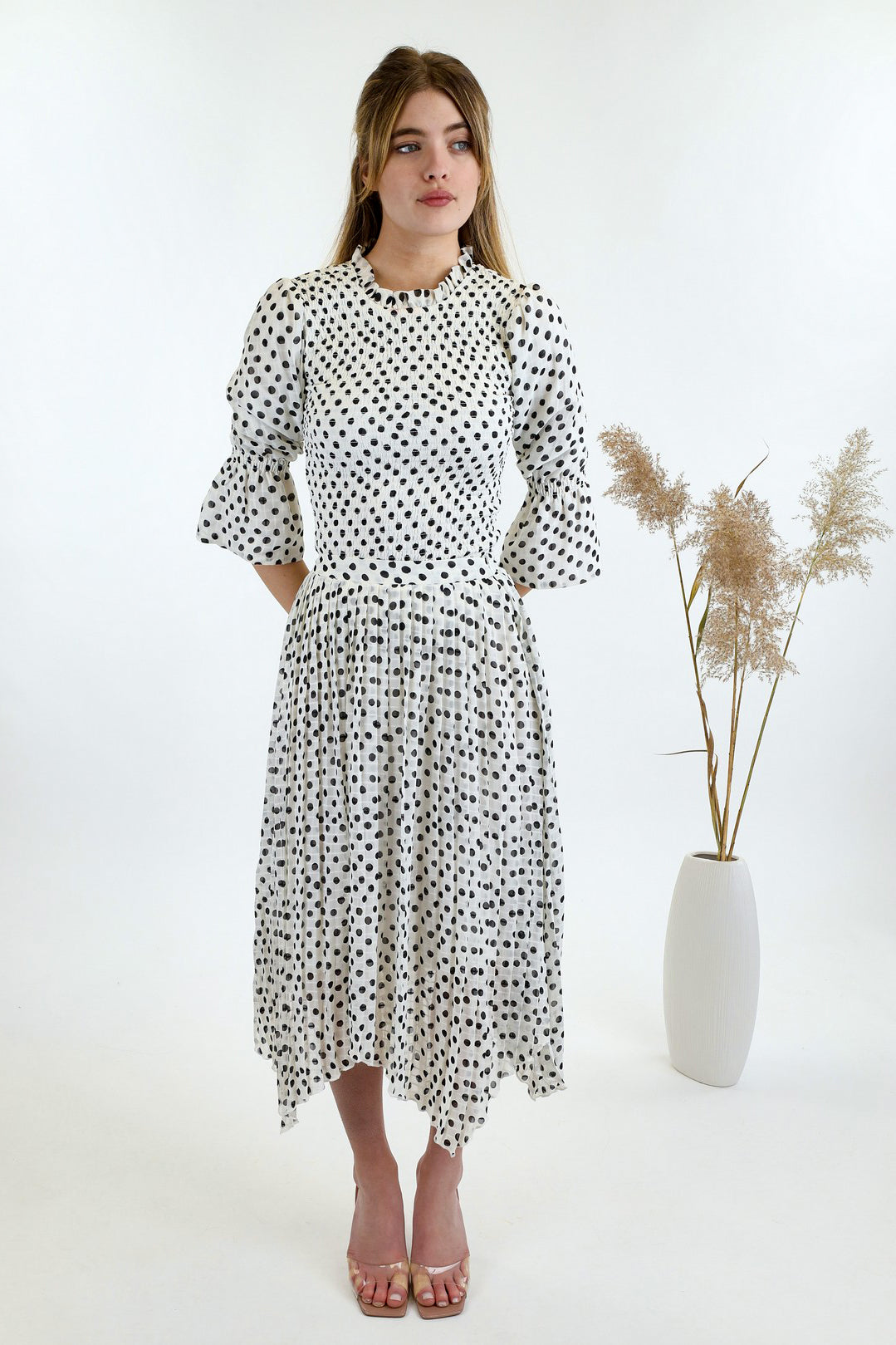 Assymetrical Pleated Print Skirt – udelny.com