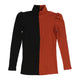 Colorblock Rib Turtleneck