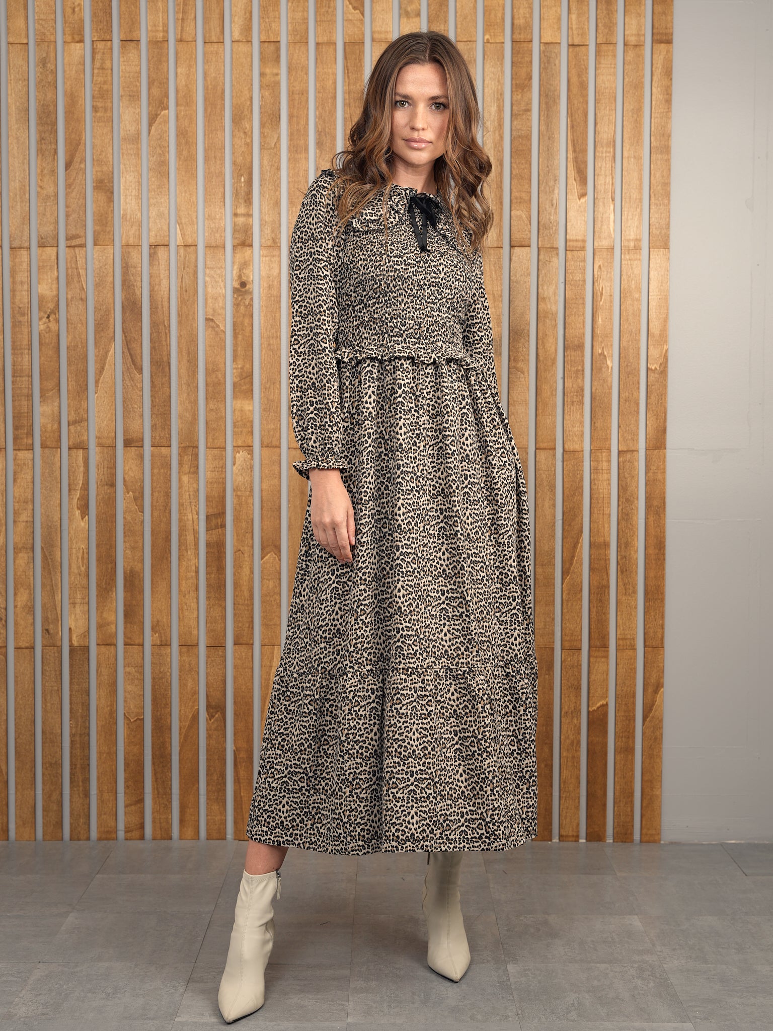 Print Smock & Collar Dress – udelny.com