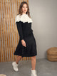 Sweater With Eyelet Collar