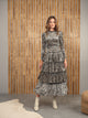 Velour Smocked Layered Skirt
