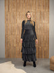 Velour Smocked Layered Skirt