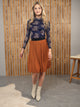 Mock Neck Mesh Top