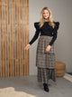 Velvet Pleated Layeres Skirt