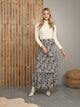 Velvet Pleated Layeres Skirt