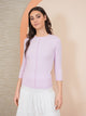 Wide Rib 3/4 Sleeve Tee