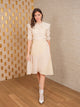 Eyelet Mock Wrap Skirt
