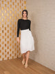 Eyelet Mock Wrap Skirt